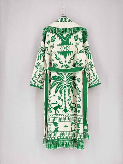 Pre - loved ALANUI Green & Beige Printed Size Small Coat at Reems Closet