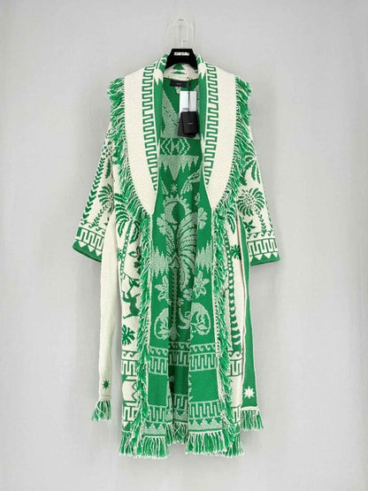 Pre - loved ALANUI Green & Beige Printed Size Small Coat at Reems Closet