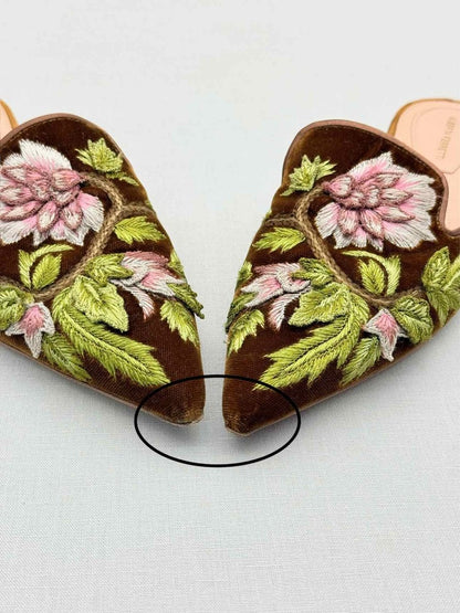 Pre - loved ALBERTA FERRETTI Brown Multicolor Size EU 36 Mules at Reems Closet
