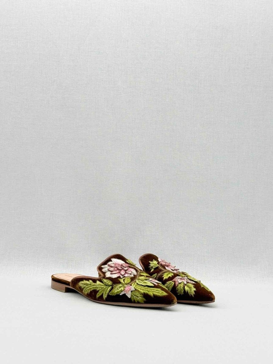 Pre - loved ALBERTA FERRETTI Brown Multicolor Size EU 36 Mules at Reems Closet