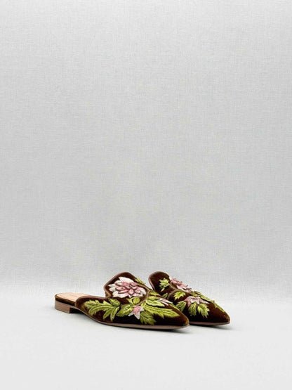 Pre - loved ALBERTA FERRETTI Brown Multicolor Size EU 36 Mules at Reems Closet