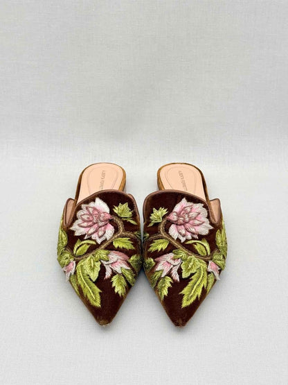 Pre - loved ALBERTA FERRETTI Brown Multicolor Size EU 36 Mules at Reems Closet