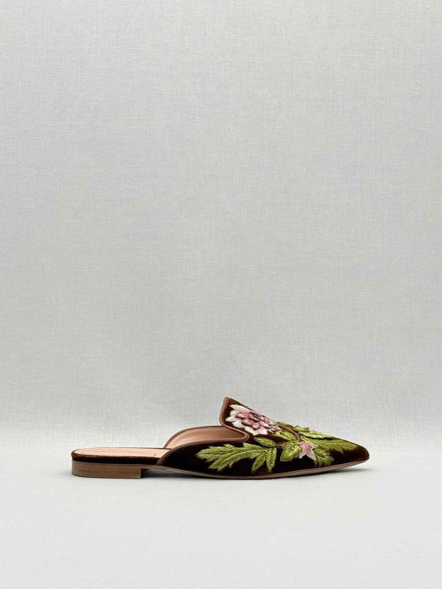 Pre - loved ALBERTA FERRETTI Brown Multicolor Size EU 36 Mules at Reems Closet