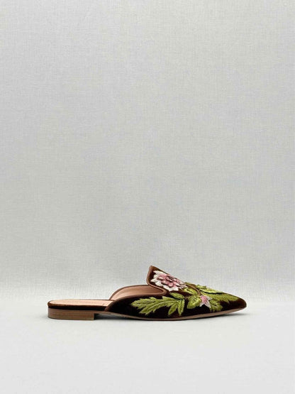 Pre - loved ALBERTA FERRETTI Brown Multicolor Size EU 36 Mules at Reems Closet