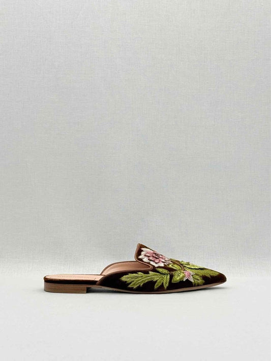 Pre - loved ALBERTA FERRETTI Brown Multicolor Size EU 36 Mules at Reems Closet