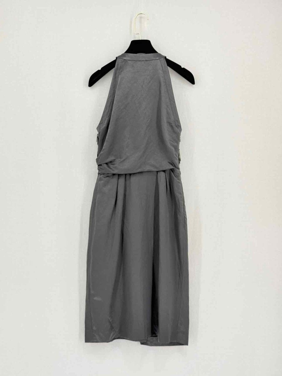 Pre-loved ALBERTA FERRETTI Grey Size US 4 Knee Length Dress at Reems Closet