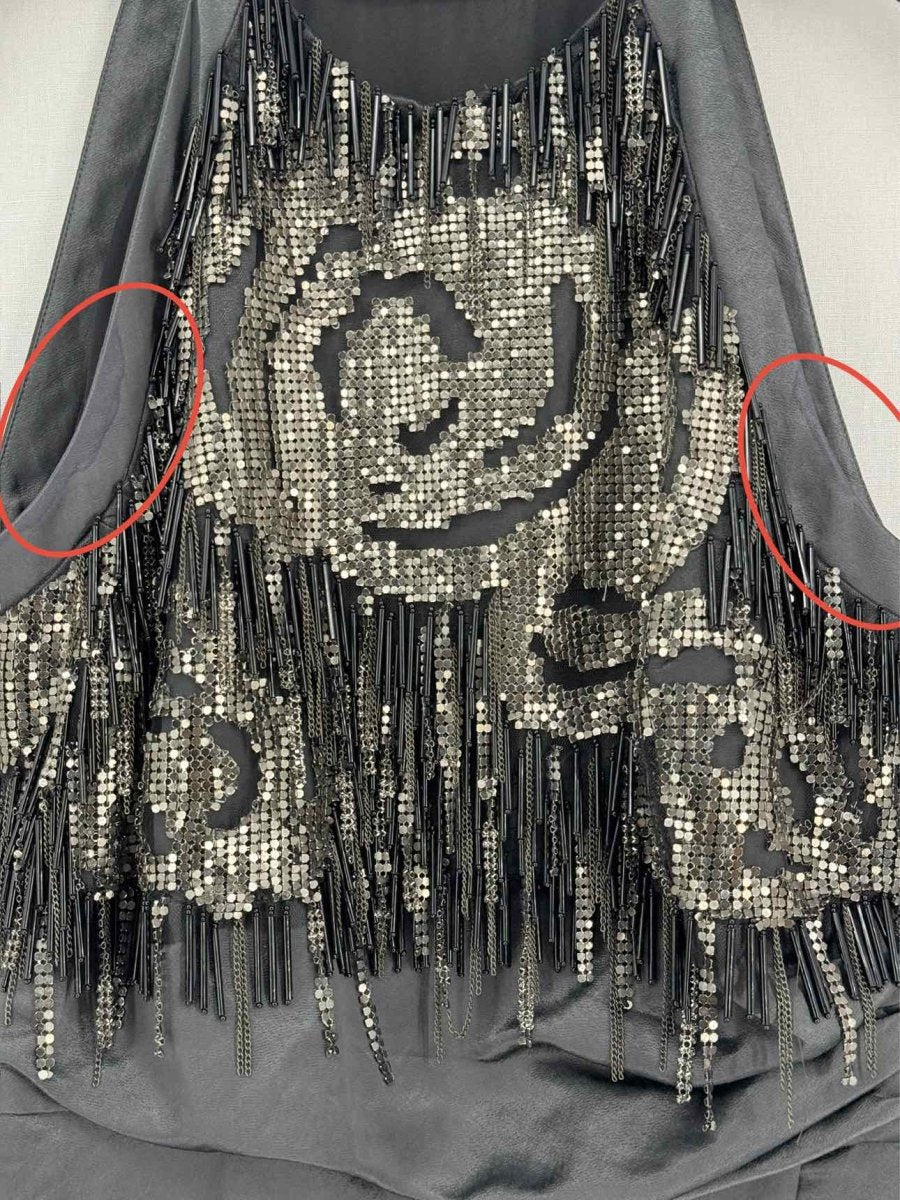 Pre-loved ALBERTA FERRETTI Grey Size US 4 Knee Length Dress at Reems Closet