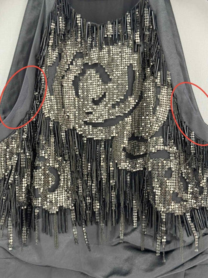 Pre-loved ALBERTA FERRETTI Grey Size US 4 Knee Length Dress at Reems Closet