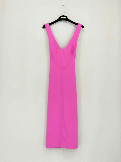 Pre-loved ALBERTA FERRETTI Pink Size US 6 Knee Length Dress at Reems Closet