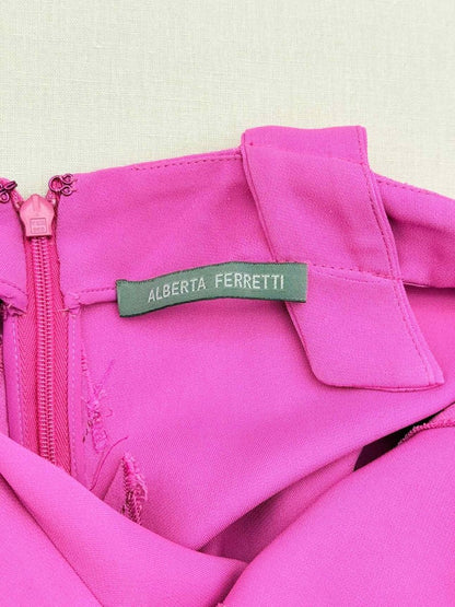 Pre-loved ALBERTA FERRETTI Pink Size US 6 Knee Length Dress at Reems Closet