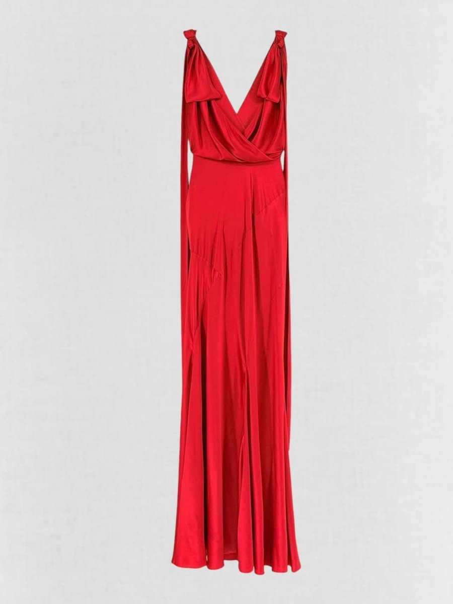 Pre - loved ALBERTA FERRETTI Red Size Medium Long Dress at Reems Closet