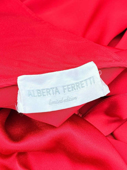 Pre - loved ALBERTA FERRETTI Red Size Medium Long Dress at Reems Closet