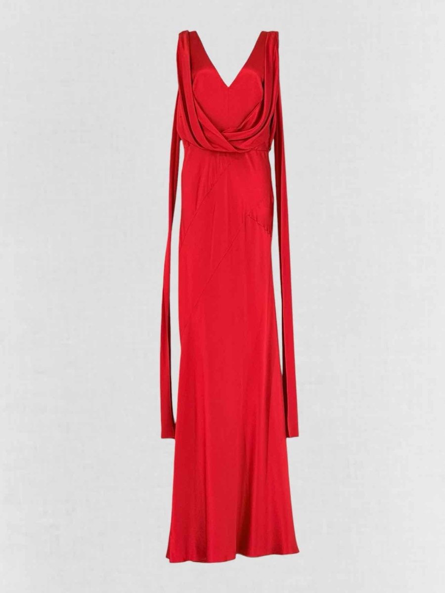 Pre - loved ALBERTA FERRETTI Red Size Medium Long Dress at Reems Closet