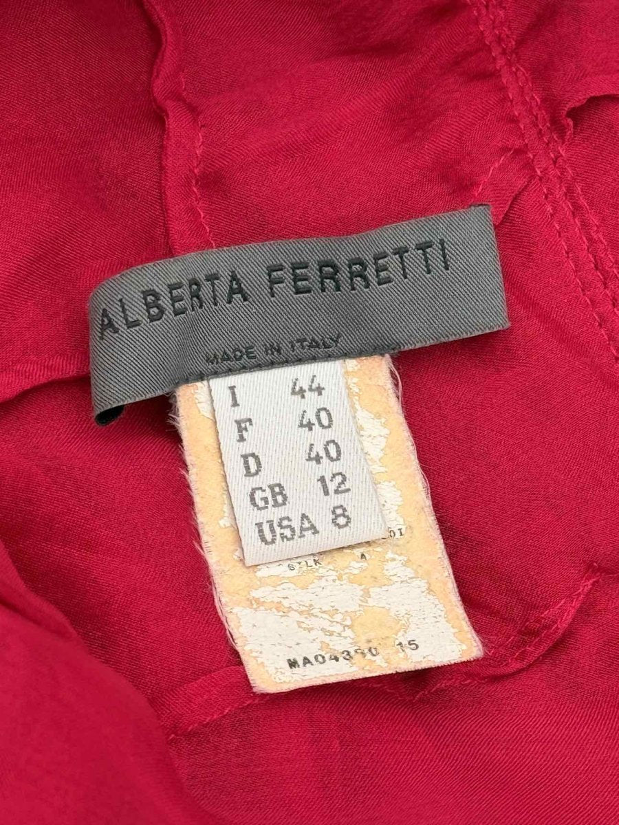 Pre-loved ALBERTA FERRETTI Red Size US 8 Long Dress at Reems Closet