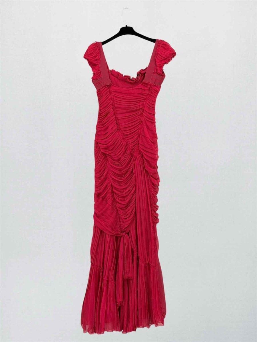 Pre-loved ALBERTA FERRETTI Red Size US 8 Long Dress at Reems Closet