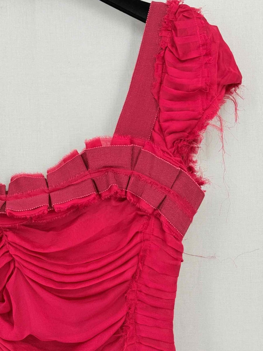 Pre-loved ALBERTA FERRETTI Red Size US 8 Long Dress at Reems Closet