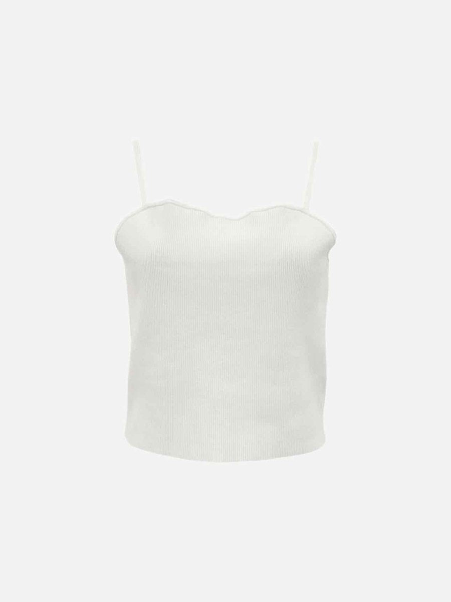 Pre - loved A.L.C. Cropped White Top at Reems Closet