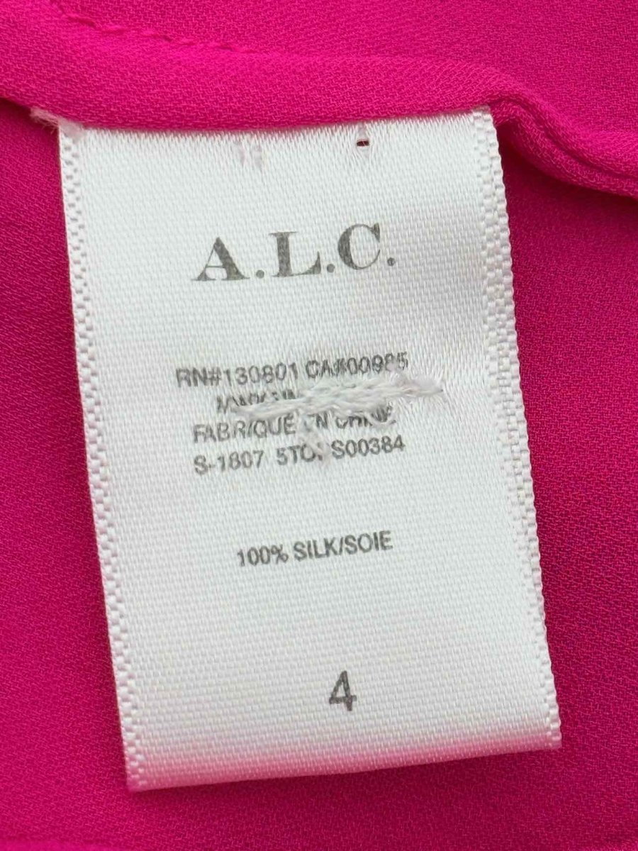 Pre - loved A.L.C. Fuchsia Size US 4 Blouse at Reems Closet