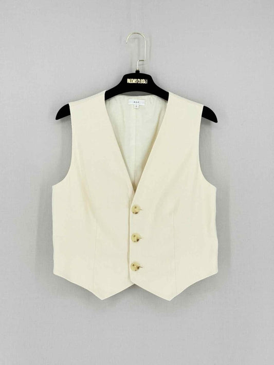 Pre - loved A.L.C. Maxwell Cream Size US 8 Vest at Reems Closet