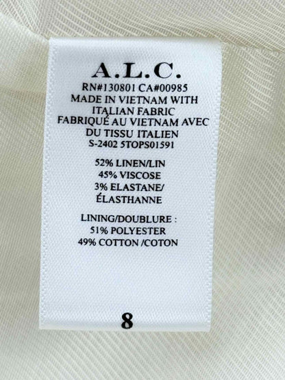 Pre - loved A.L.C. Maxwell Cream Size US 8 Vest at Reems Closet