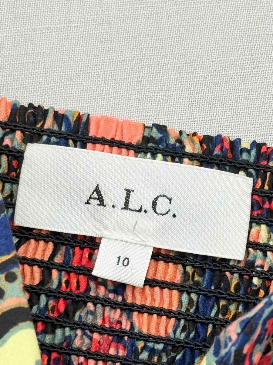 Pre - loved A.L.C. Multicolor Print Size US 10 Short Dress at Reems Closet
