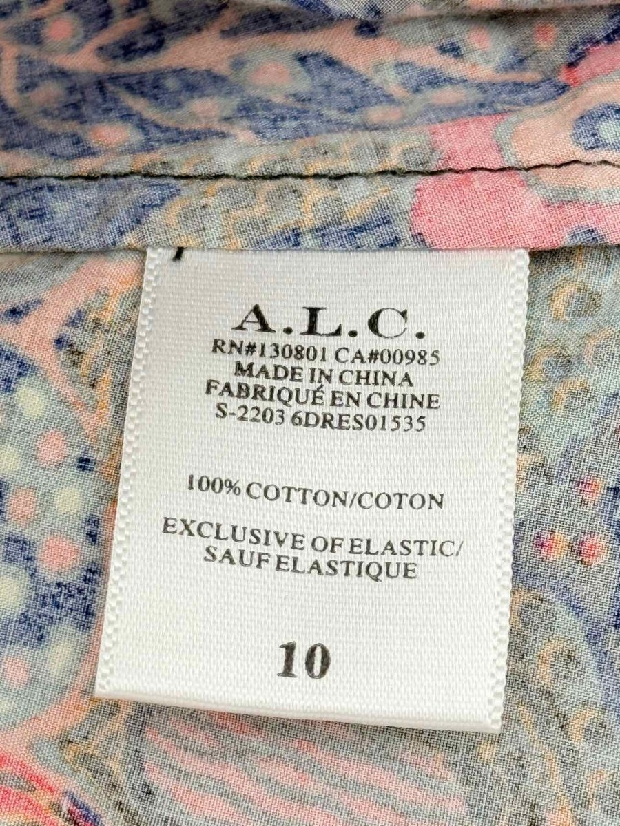 Pre - loved A.L.C. Multicolor Print Size US 10 Short Dress at Reems Closet