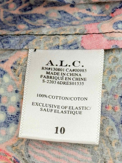 Pre - loved A.L.C. Multicolor Print Size US 10 Short Dress at Reems Closet