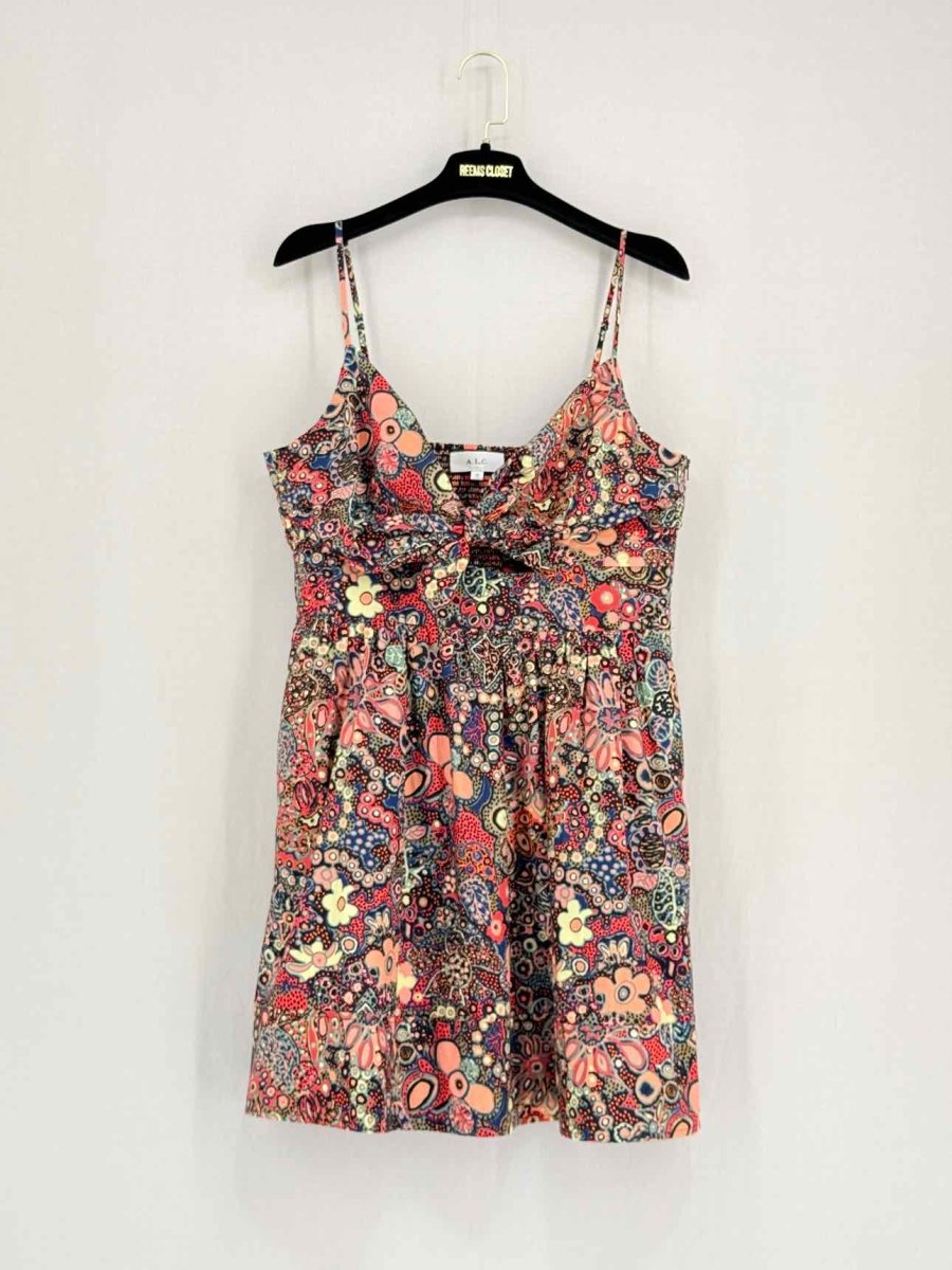 Pre - loved A.L.C. Multicolor Print Size US 10 Short Dress at Reems Closet