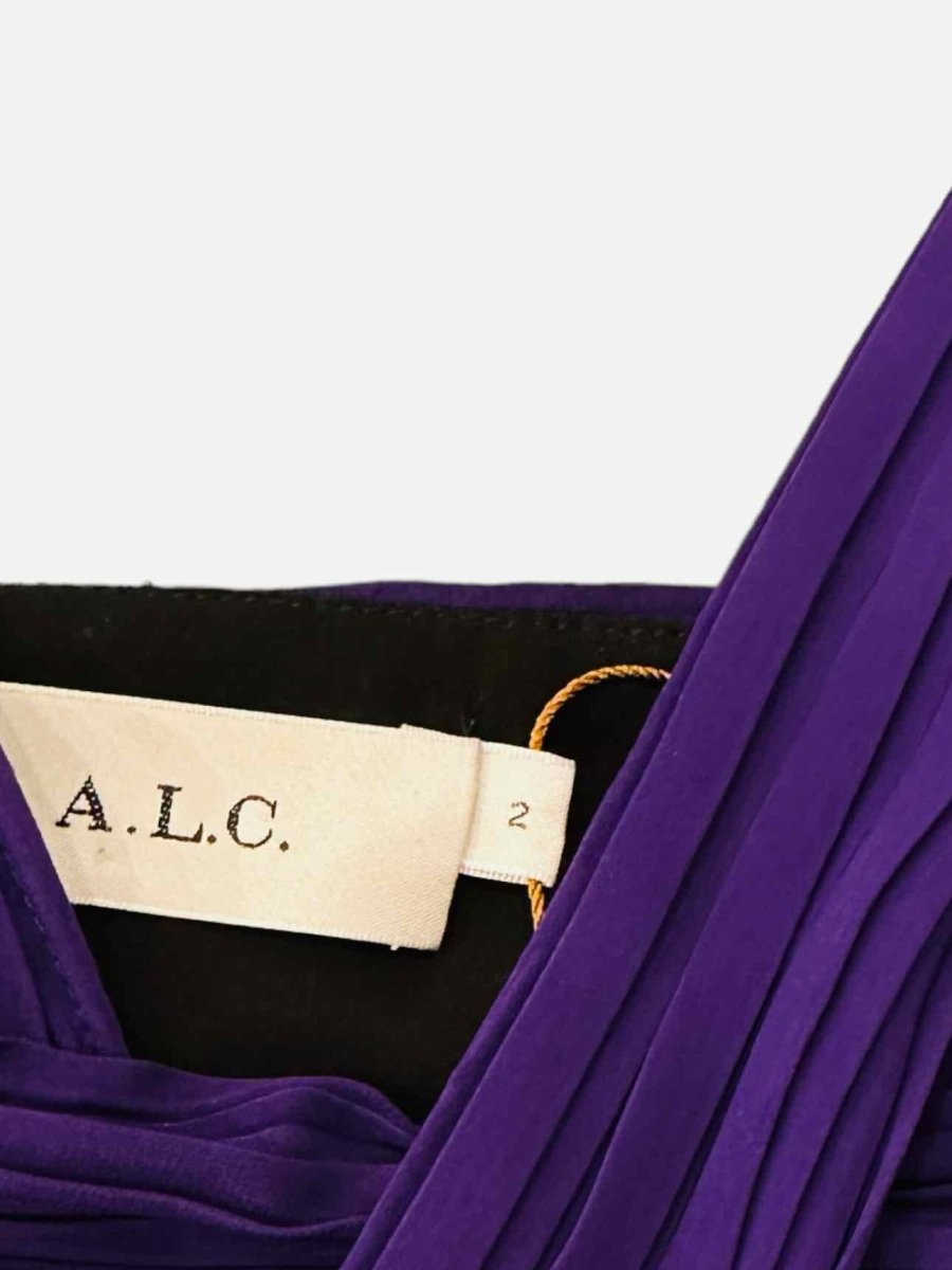 Pre-loved A.L.C. Purple Pleated Midi Dress from Reems Closet