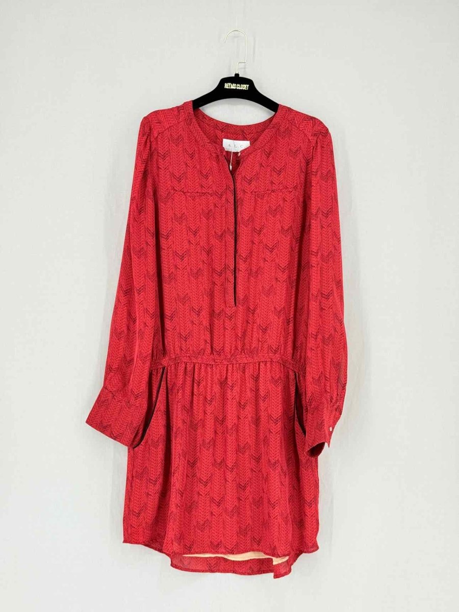Pre - loved A.L.C. Red Print Size Medium Short Dress at Reems Closet