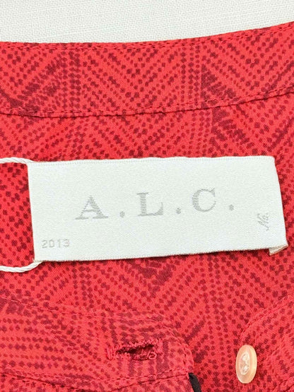 Pre - loved A.L.C. Red Print Size Medium Short Dress at Reems Closet