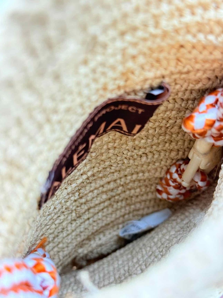 Pre - loved ALEMAIS Horizon Fish Beige Clutch at Reems Closet
