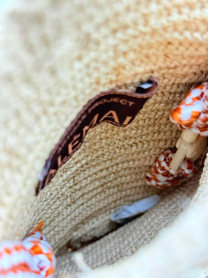 Pre - loved ALEMAIS Horizon Fish Beige Clutch at Reems Closet