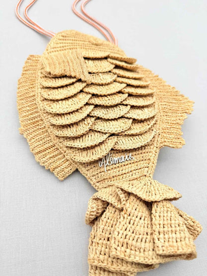 Pre - loved ALEMAIS Horizon Fish Beige Clutch at Reems Closet