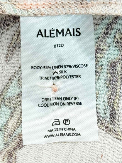 Pre - loved ALEMAIS Pink Multicolor Paisley Size US 6 Midi Dress at Reems Closet