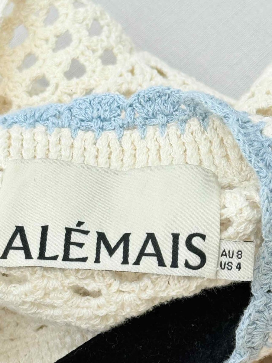 Pre - loved ALEMAIS Splash Cream Multicolor Size US 4 Midi Dress at Reems Closet