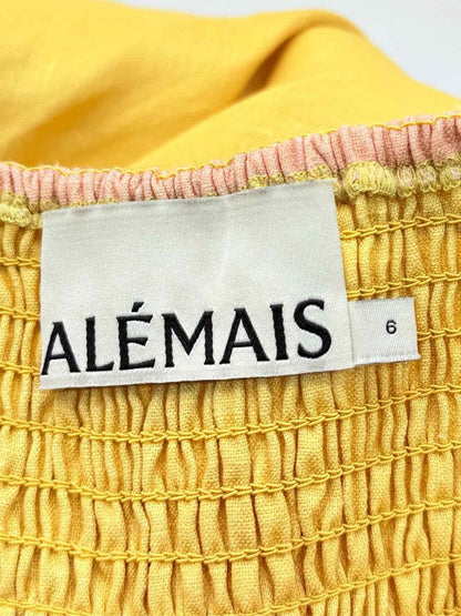 Pre - loved ALEMAIS Sunset Shades Yellow Size US 2 Long Dress at Reems Closet