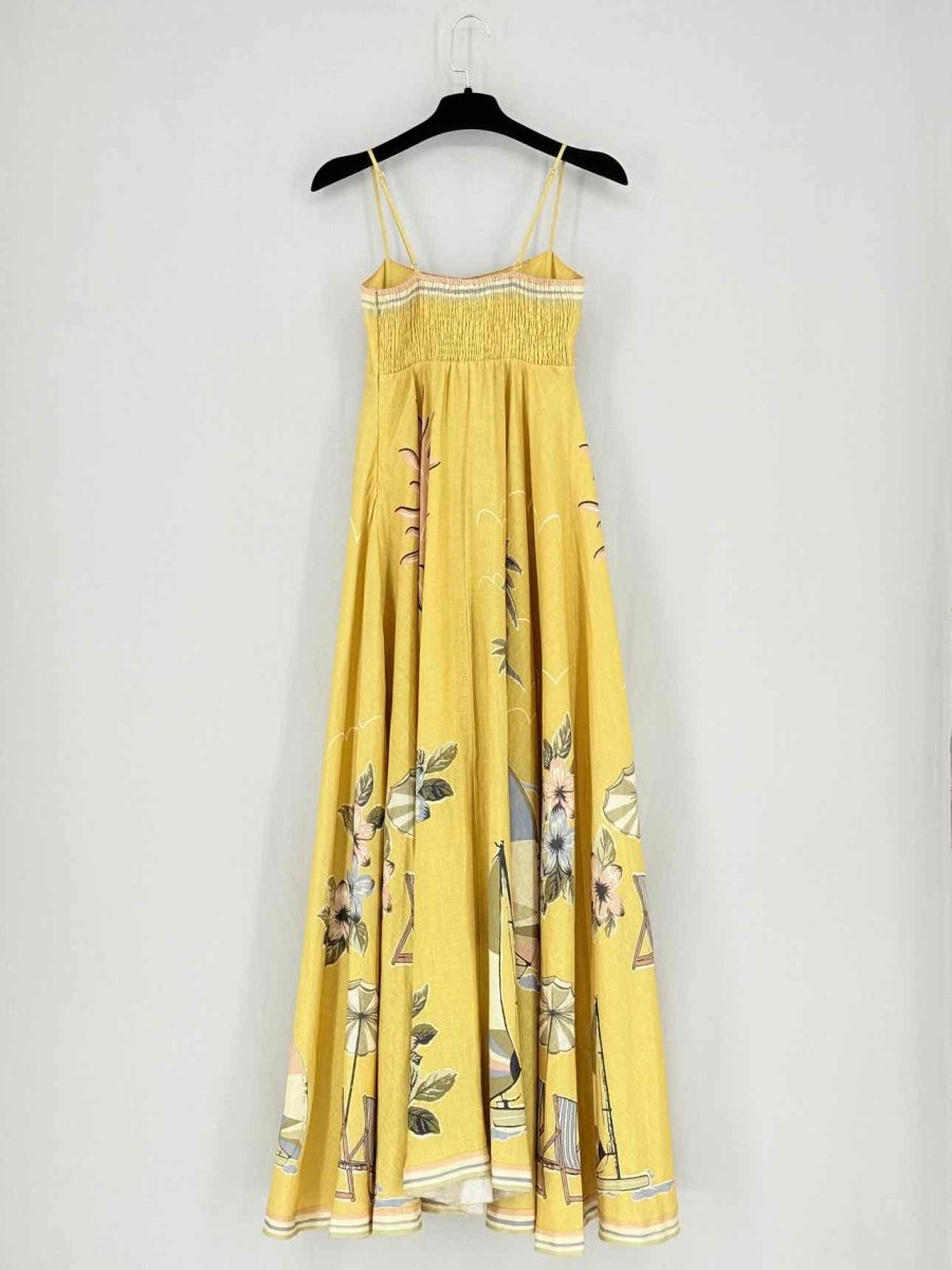 Pre - loved ALEMAIS Sunset Shades Yellow Size US 2 Long Dress at Reems Closet
