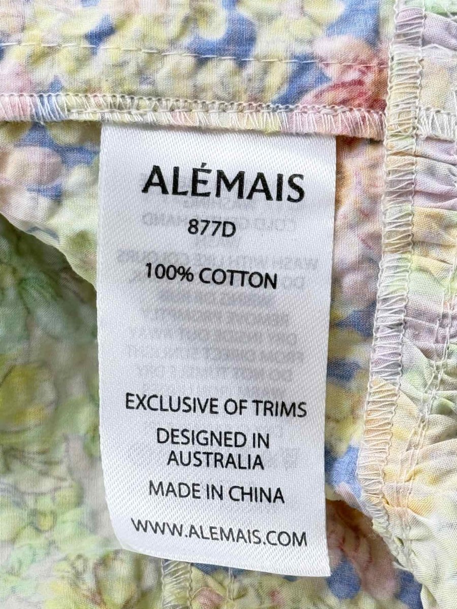 Pre - loved ALEMAIS Yellow Multicolor Size US 8 Midi Dress at Reems Closet