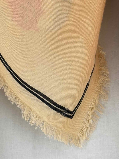 Pre - loved ALEXANDER MCQUEEN Beige & Red Printed Scarf at Reems Closet