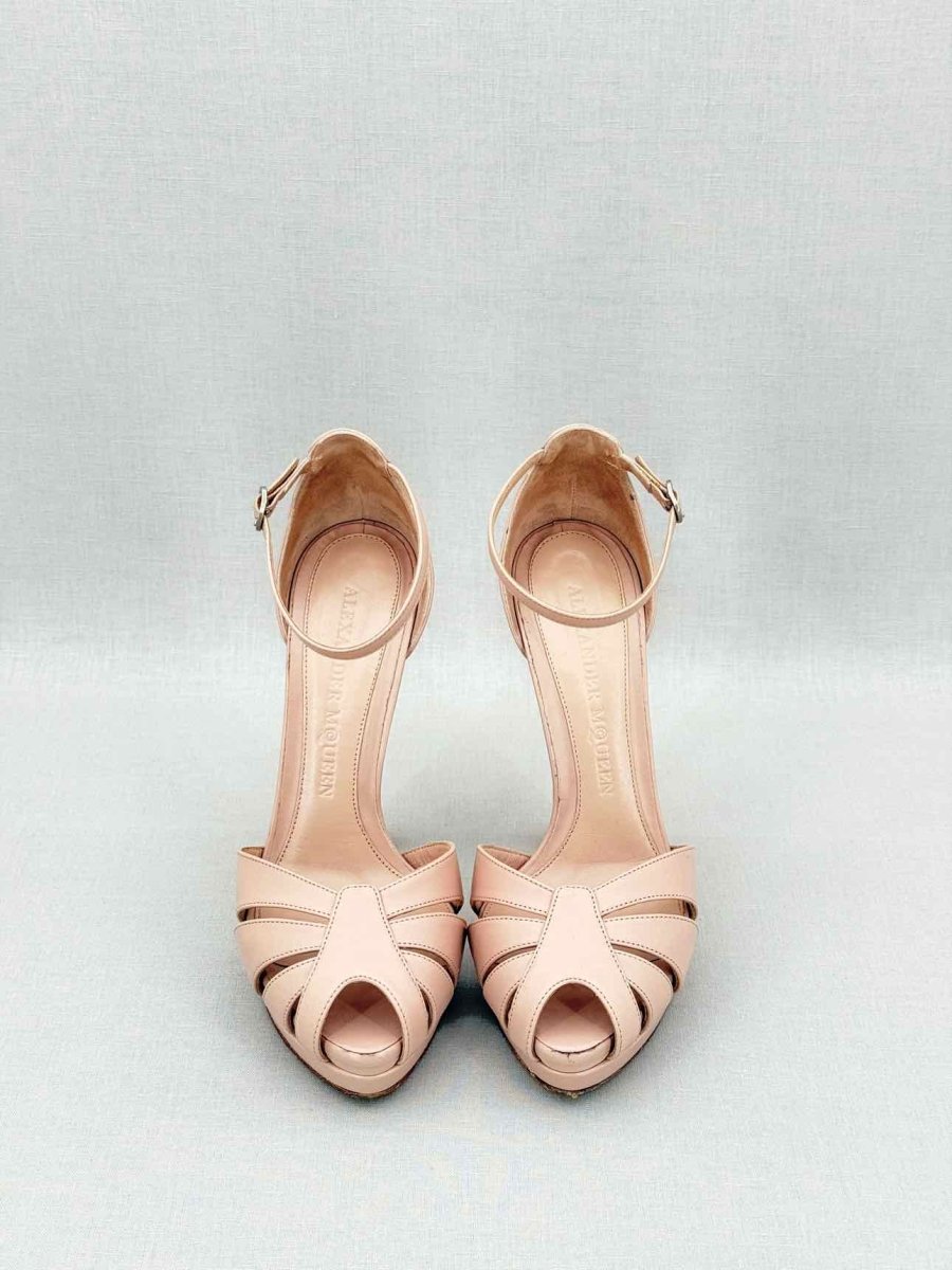 Pre - loved ALEXANDER MCQUEEN Beige Size EU 37 Heeled Sandals at Reems Closet