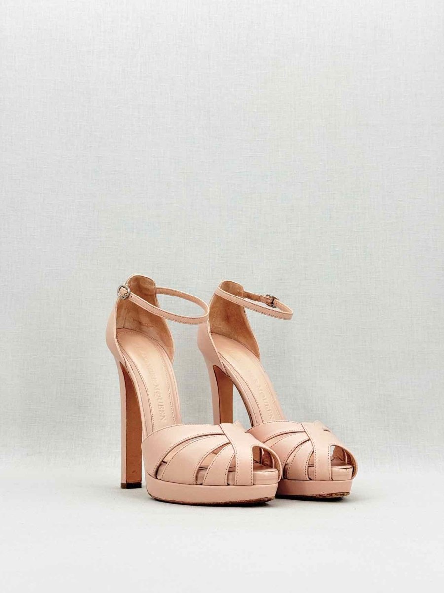 Pre - loved ALEXANDER MCQUEEN Beige Size EU 37 Heeled Sandals at Reems Closet