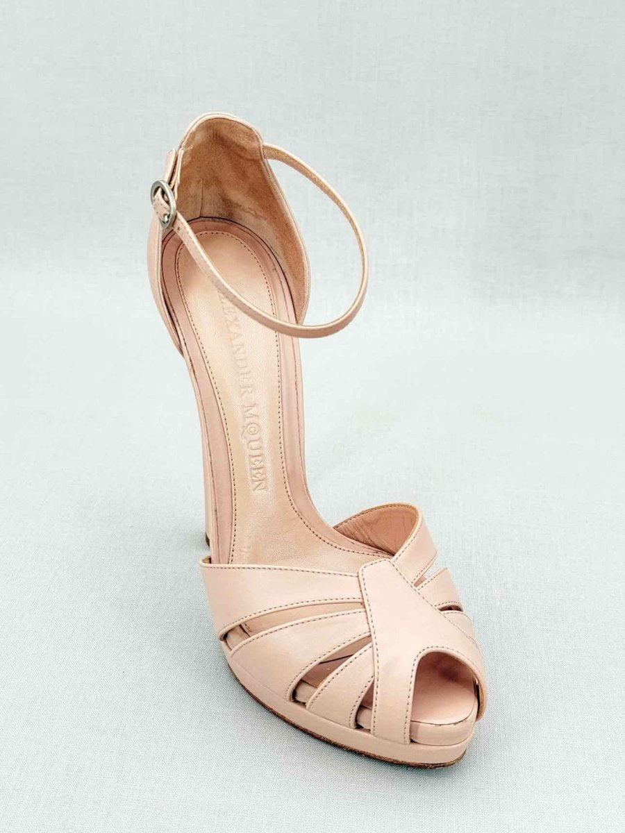 Pre - loved ALEXANDER MCQUEEN Beige Size EU 37 Heeled Sandals at Reems Closet