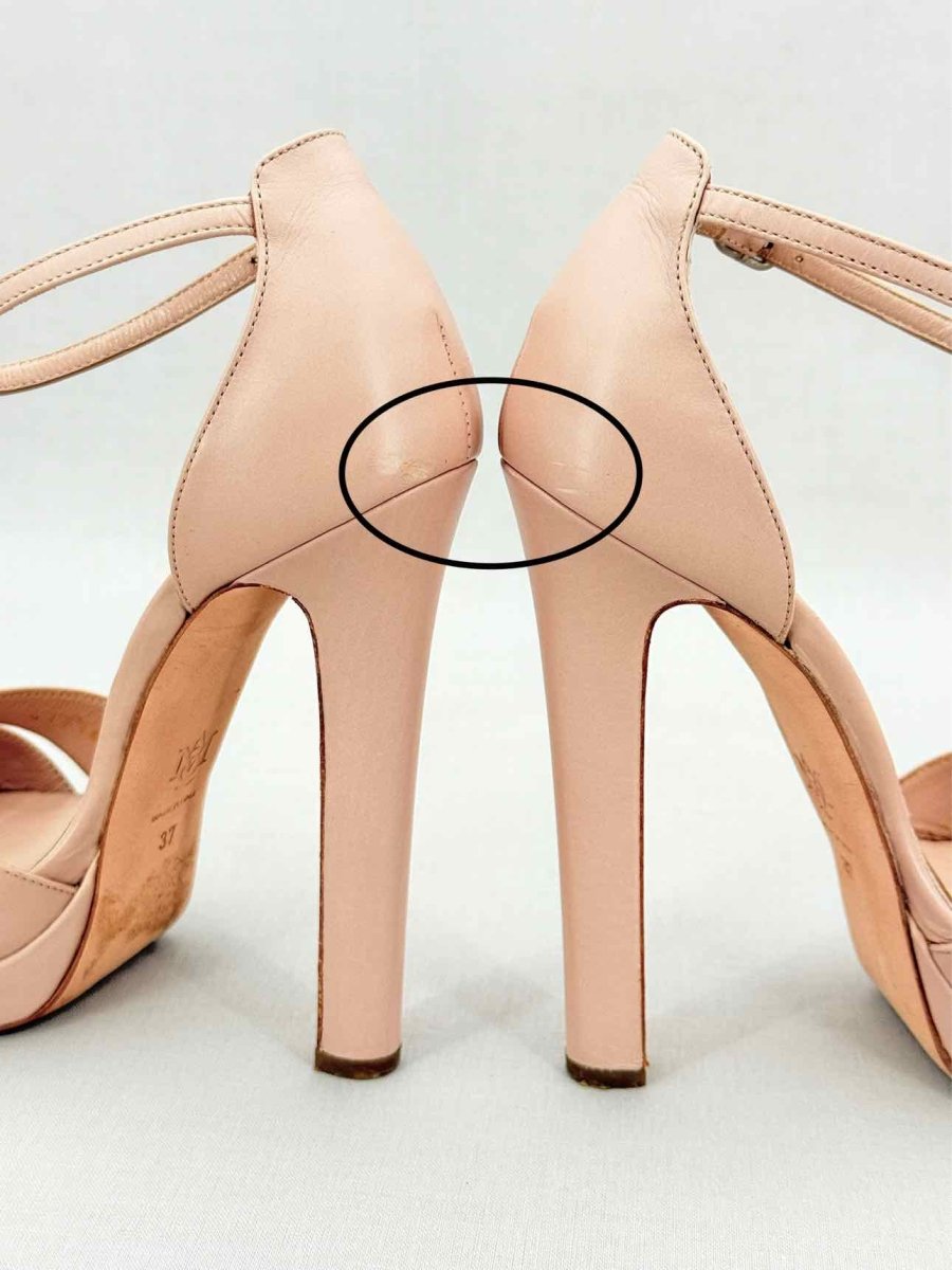 Pre - loved ALEXANDER MCQUEEN Beige Size EU 37 Heeled Sandals at Reems Closet