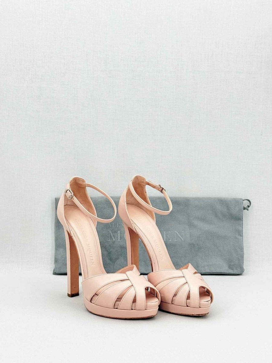 Pre - loved ALEXANDER MCQUEEN Beige Size EU 37 Heeled Sandals at Reems Closet