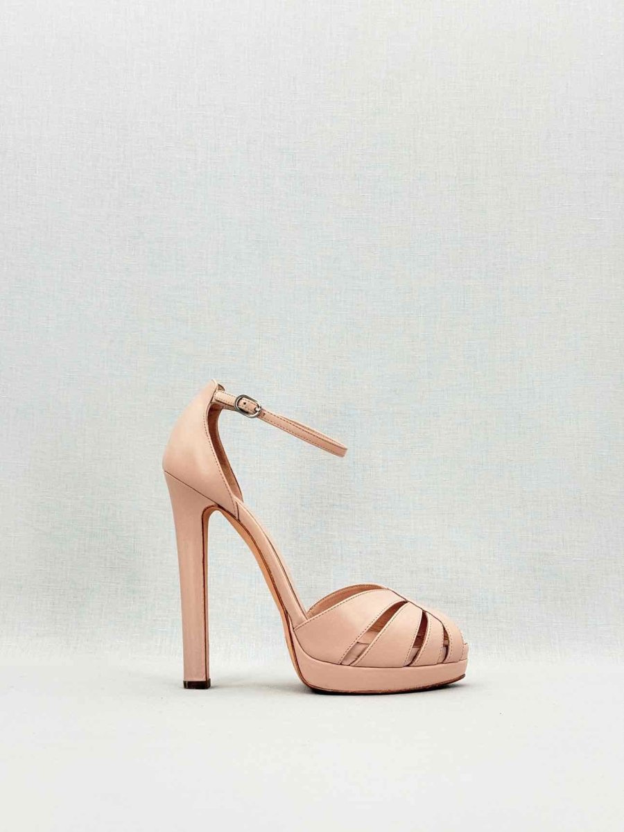 Pre - loved ALEXANDER MCQUEEN Beige Size EU 37 Heeled Sandals at Reems Closet