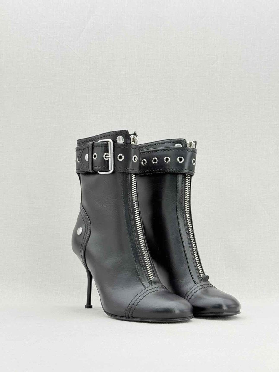 Pre - loved ALEXANDER MCQUEEN Black Size EU 36 Ankle Boots at Reems Closet
