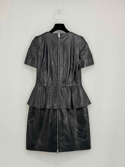Pre - loved ALEXANDER MCQUEEN Black Size US 4 Knee Length Dress at Reems Closet