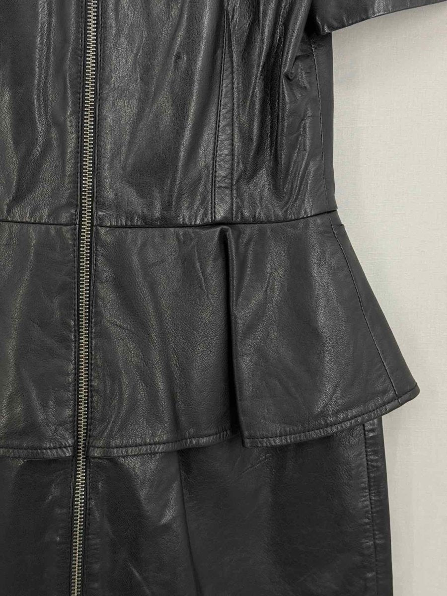 Pre - loved ALEXANDER MCQUEEN Black Size US 4 Knee Length Dress at Reems Closet