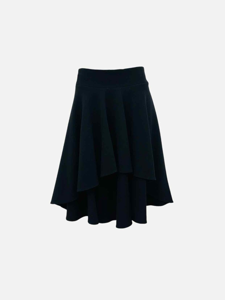 Pre - loved ALEXANDER MCQUEEN Black Tiered Mini Skirt at Reems Closet